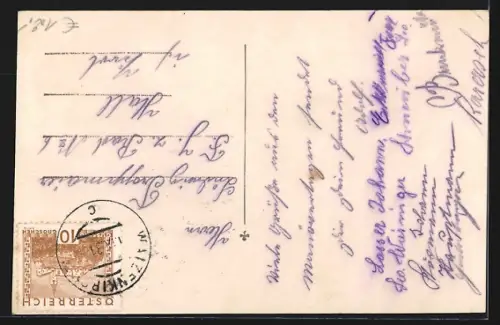 AK Waizenkirchen /O. Ö., Strassenpartie mit Kirche