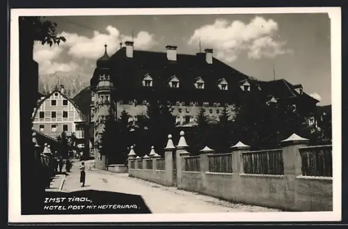 AK Imst /Tirol, Hotel Post mit Heiterwand