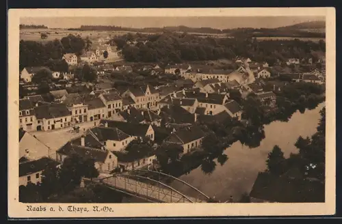 AK Raabs a. d. Thaya, Ortsansicht aus der Vogelschau