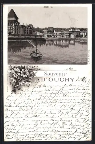 Vorläufer-Lithographie Ouchy, 1893, Vue Partielle