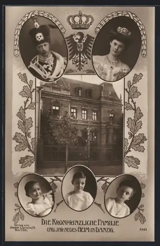 AK Danzig, Neues Heim, Die Kronprinzliche Familie, Kronprinz Wilhelm von Preussen