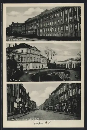 AK Teschen, Landratsamt, Schloss, Sachsenbergstrasse
