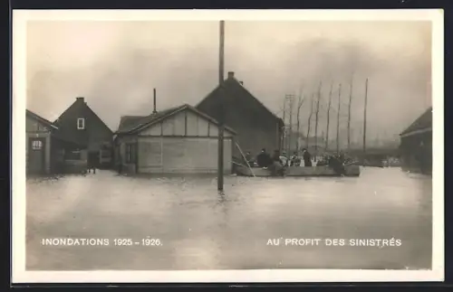AK Liege, Inondations 1925-1926, Au Profit des Sinistrés, Hochwasser