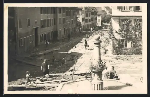 Foto-AK Zurzach, Brunnen im Ort
