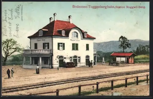 AK Roggwil /TG, Bahnhof der Bodensee-Toggenburgbahn Roggwil-Berg