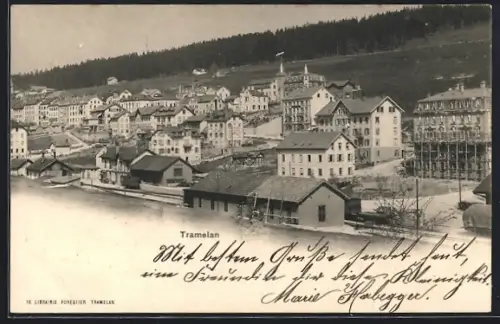 AK Tramelan, Blick auf den Bahnhof