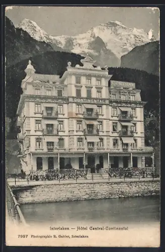 AK Interlaken, Hotel Central-Continental und Hochgebirge