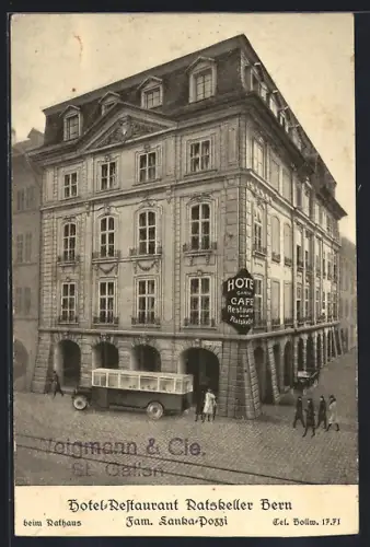 AK Bern, Hotel-Restaurant Ratskeller beim Rathaus