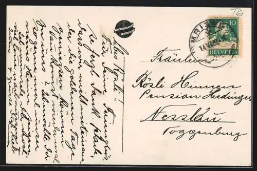 AK Amriswil, Strassenpartie mit Restaurant zur Traube, Restaurant Post und Papeterie K. Hauser