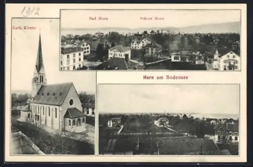 AK Horn am Bodensee, Katholische Kirche, Schloss Horn, Bad Horn