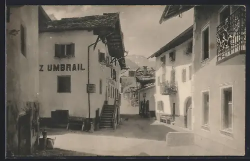 AK Sta. Maria /Münstertal, Gasthaus Piz Umbrail