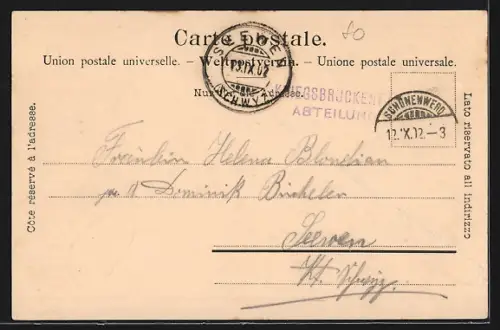 AK Schönenwerd, Ortspartie mit Wohnhäusern, Ruine Falkenstein, Blick zur Kirche