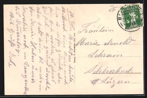 AK Biel, Unterer Quai mit Anlagen, Strassenbahn