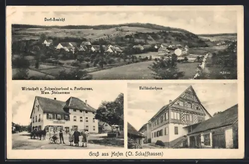 AK Hofen /Schaffhausen, Gasthaus zum Schweizerbund, Bes. Wwe. Steinemann, Holländerhaus