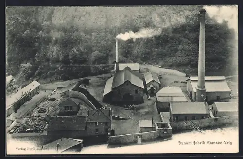 AK Gamsen-Brig, Blick auf die Dynamitfabrik