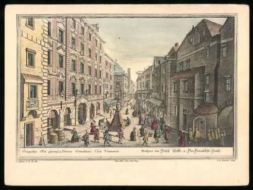 Künstler-AK Alt-Wien, Prospect des Fisch Hofs a. Das Domalische Haus