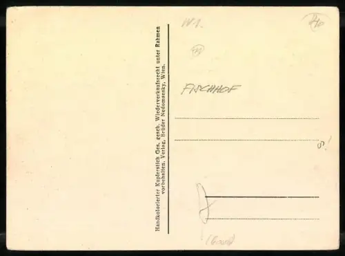Künstler-AK Alt-Wien, Prospect des Fisch Hofs a. Das Domalische Haus