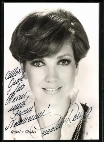 AK Musikerin Carolin Reiber im Porträt, Autograph