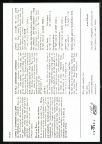 AK Musiker Heino im Porträt mit Autograph