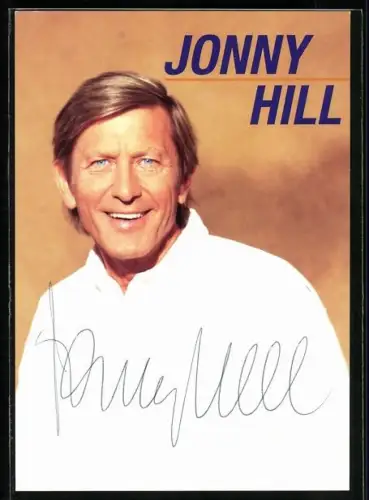 AK Musiker Jonny Hill lächelnd im Porträt, Autograph