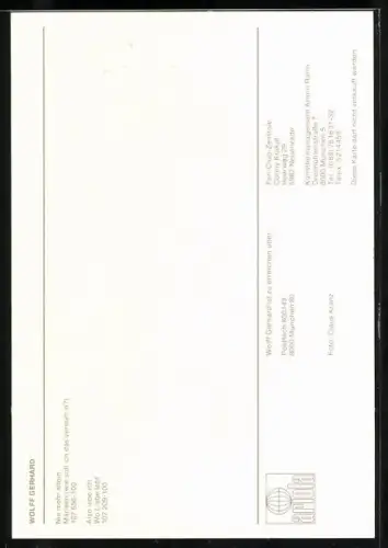 AK Musiker Wolff Gerhard blickt in die Kamera, Autograph