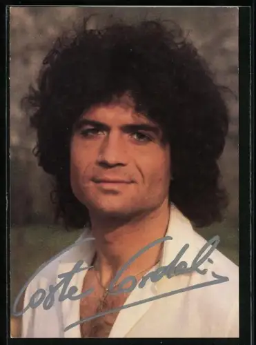 AK Musiker Costa Cordalis im Porträt mit Autograph