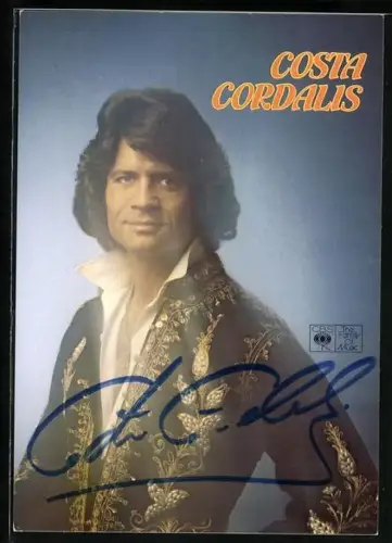 AK Musiker Costa Cordalis mit Autograph