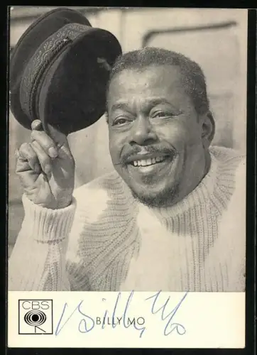 AK Musiker Billy Mo in Strickpullover, Autograph