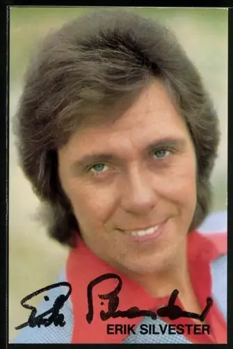 AK Musiker Erik Silvester im Porträt mit Autograph