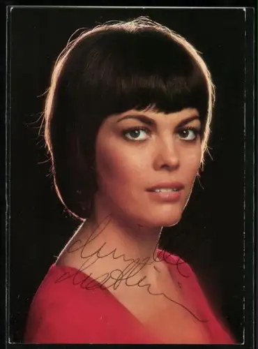 AK Musikerin Mireille Mathieu mit Autograph