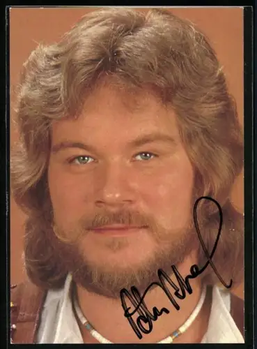 AK Musiker Peter Petrel im Porträt mit Autograph