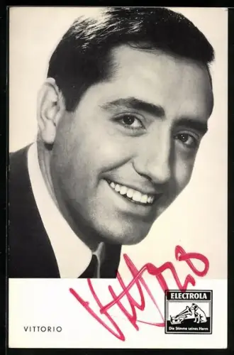 AK Autograph Vittorio im Porträt mit Autograph