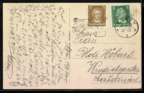 AK Essen, Handelshof und Börse mit Strassenbahn