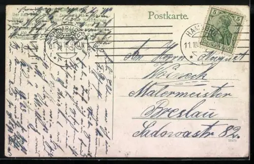 AK Hamburg-St. Pauli, Elbtunnel, Blick in beide Tunnel