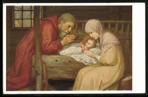 Künstler-AK Matthäus Schiestl: Weihnacht