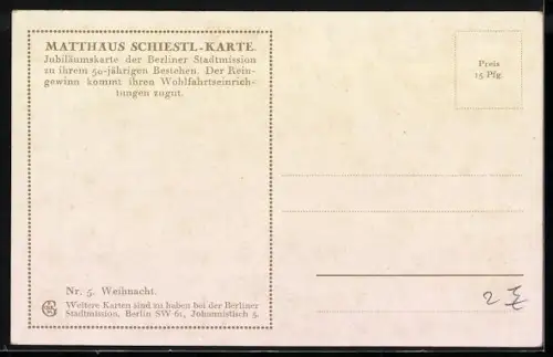 Künstler-AK Matthäus Schiestl: Weihnacht