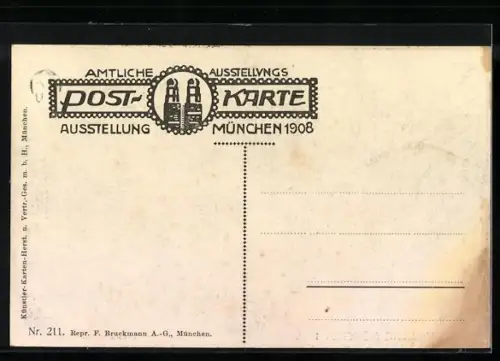 AK Düsseldorf, Ausstellung 1908, Terrasse zur Halle II.