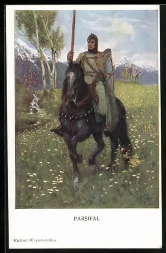 AK Parsival auf seinem Pferd