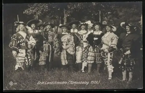 AK Kaiserhuldigung, Gr. VI. Landsknechte, Türkenbelag. 1529