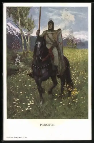 AK Parsival auf seinem Pferd