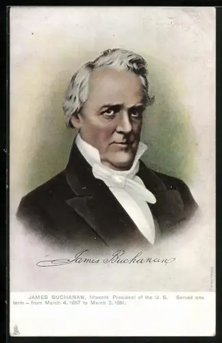 AK James Buchanan, 15. Präsident der USA, Portrait im Anzug