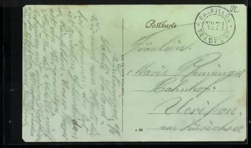 AK Wintersingen, Gasthof von J. Muster mit Blick zur Kirche