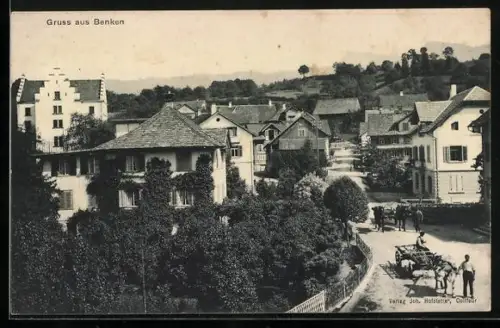 AK Benken /SG, Strassenpartie im Ort