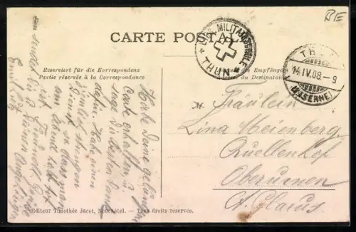 AK Thun, Strassenpartie, Ortspanorama, Ortsansichten in Ostereiern, Fröhliche Ostern