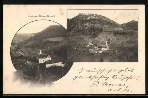 AK Beinwil /SO, Blick auf das Kloster aus der Vogelschau
