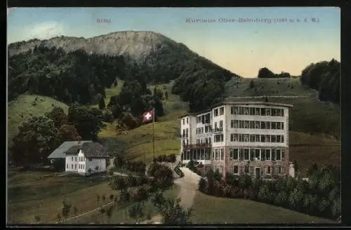 AK Ober-Balmberg, Kurhaus mit Blick zum Röthi