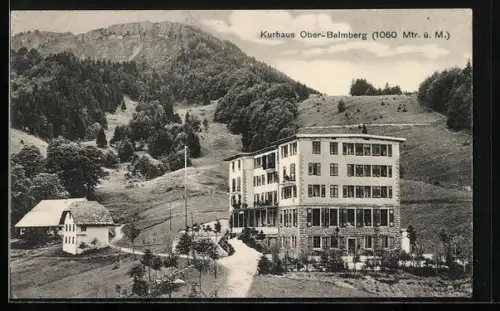 AK Ober-Balmberg, Kurhaus mit Bergen