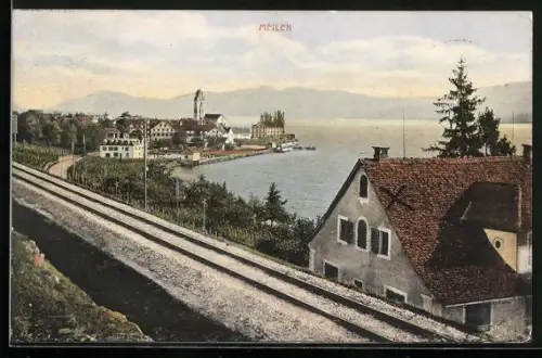 AK Meilen, Bahngleise im Ort