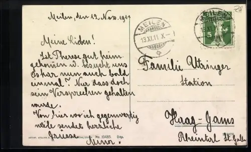 AK Meilen, Bahngleise im Ort