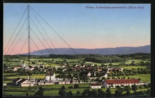 AK Kloten, Funkentelegraphenstation im Ort